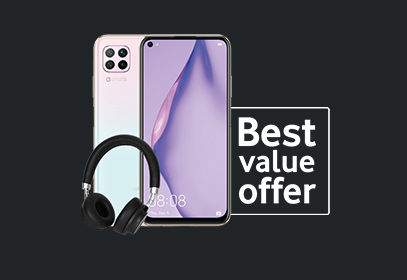 The best deal on the Huawei P40 Lite + FREE Bluetooth headset