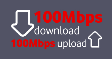 100/100Mbps Uncapped Fibre