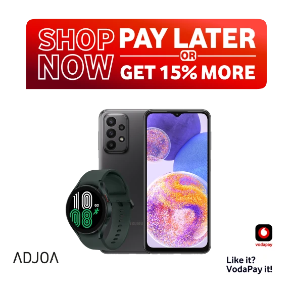 Upgrade your tech with 15% more value at Adjoa Samsung!