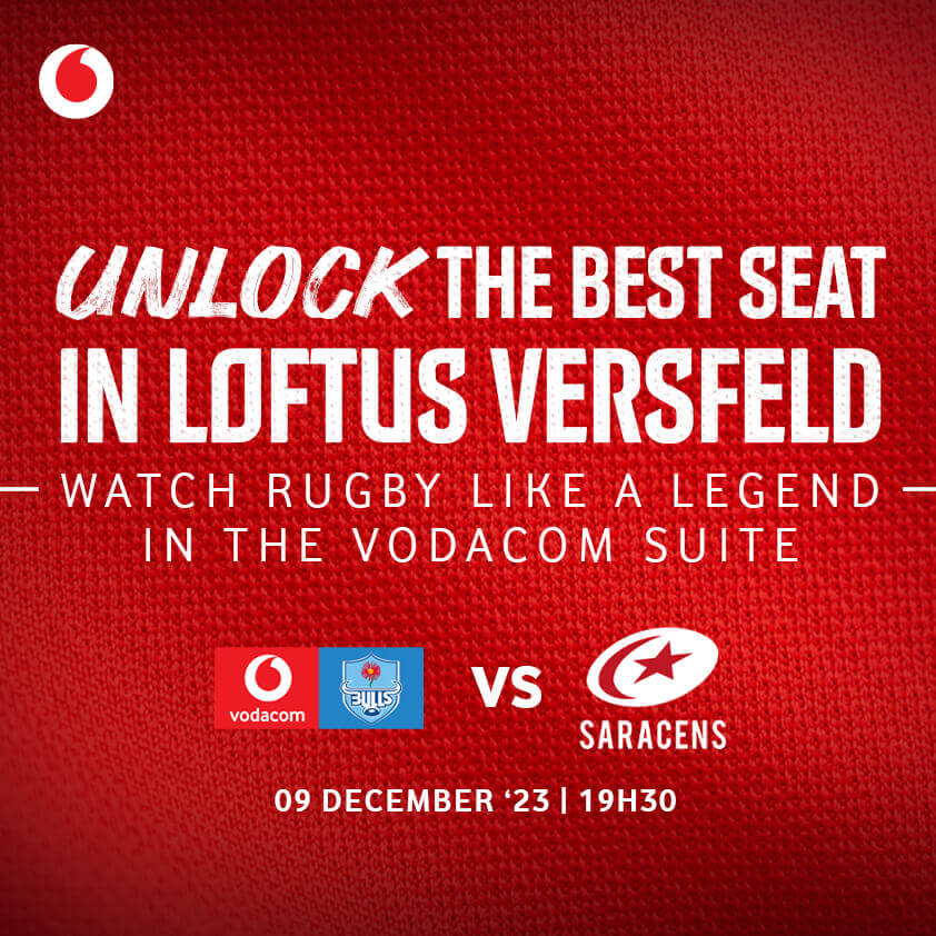 Vodacom Bulls vs Saracens RED VIP Suite Experience