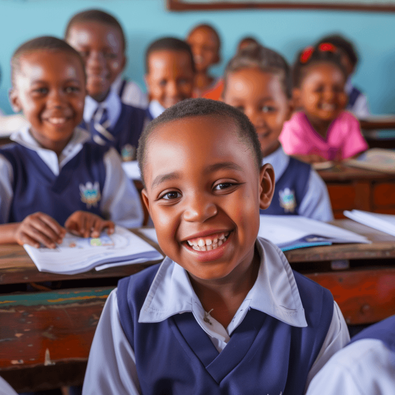 school boy smiling