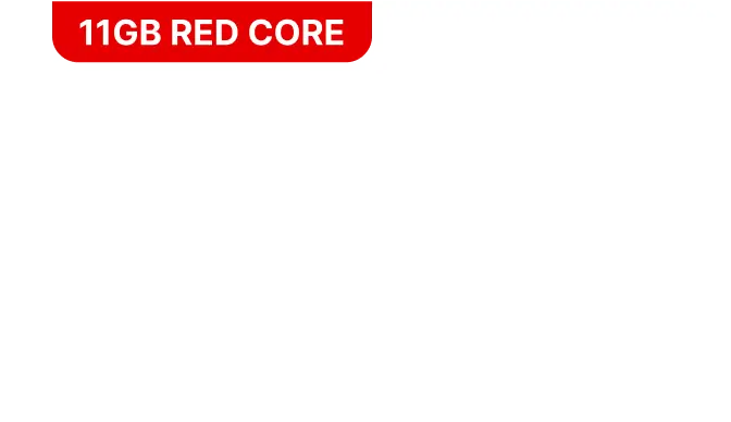 11GB RED CORE 4.5GB Anytime | 4.5GB Night Owl 200Minutes | 2GB Additional Anytime Data  PREPAID R76 999*