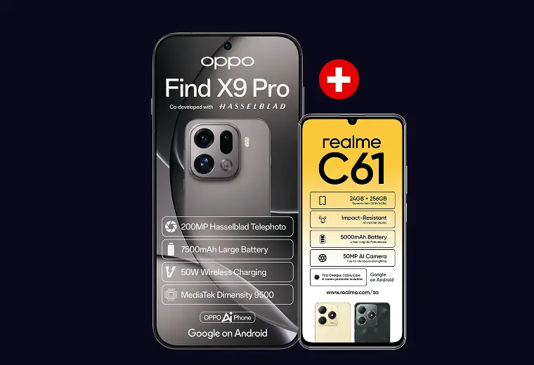 Oppo Find X9 Pro + Realme C61