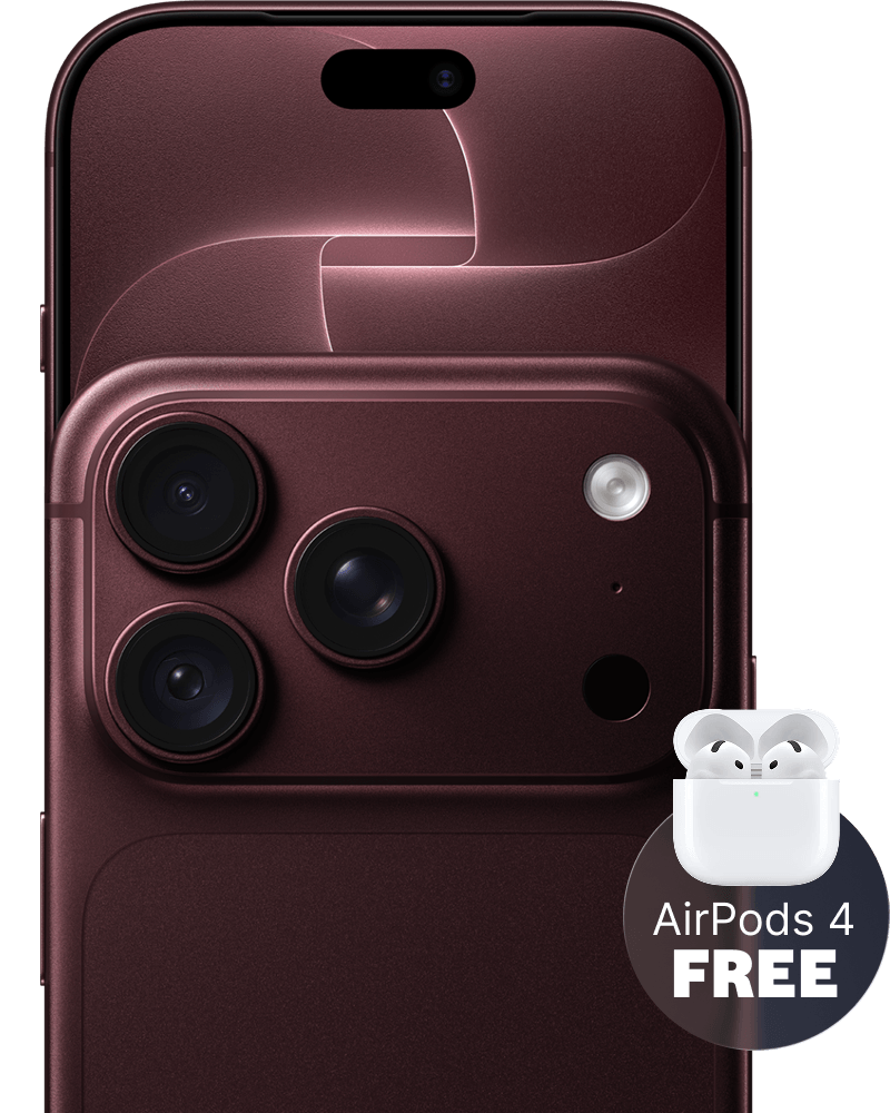 Image of the iPhones 18 Pro with Airpods 4 FREE