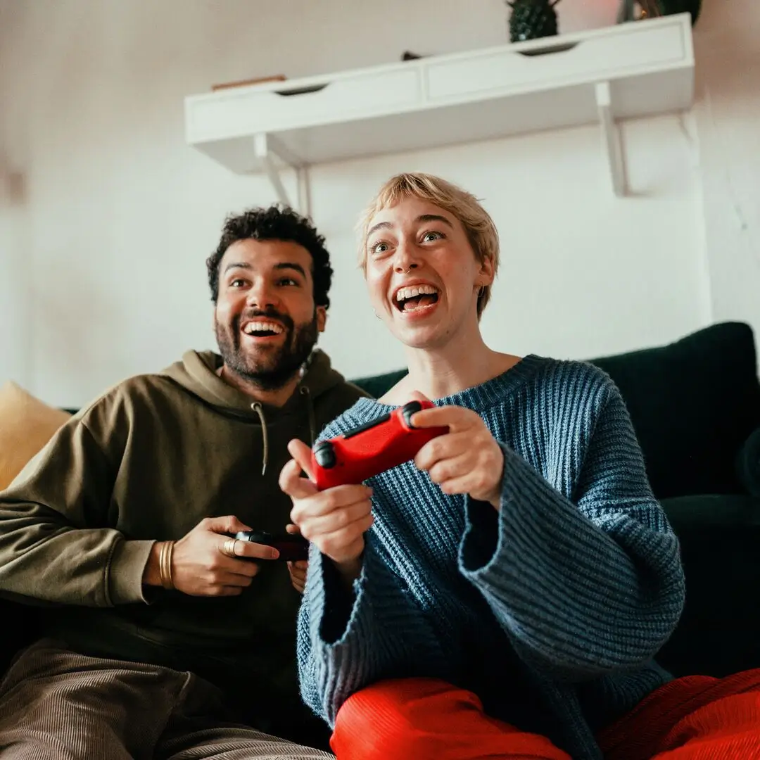 Image of a people playing a video game