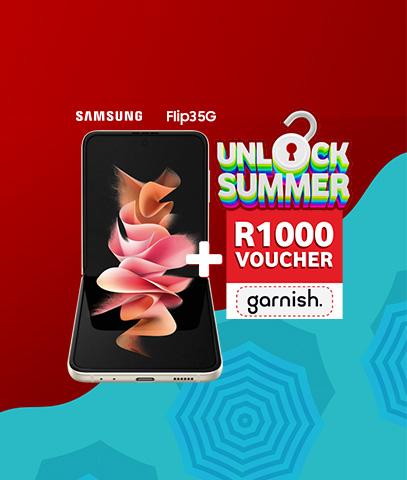 Get a FREE R1000 Garnish voucher, for R729 PM.